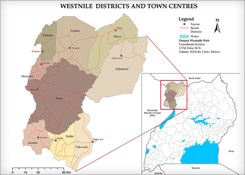west-nile-region-map