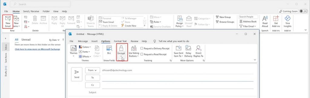 outlook secure email