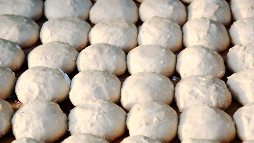 Chapati dough portions