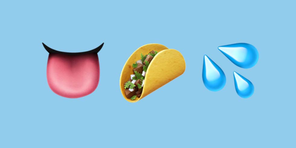 tongue taco waterdrops emoji grisly